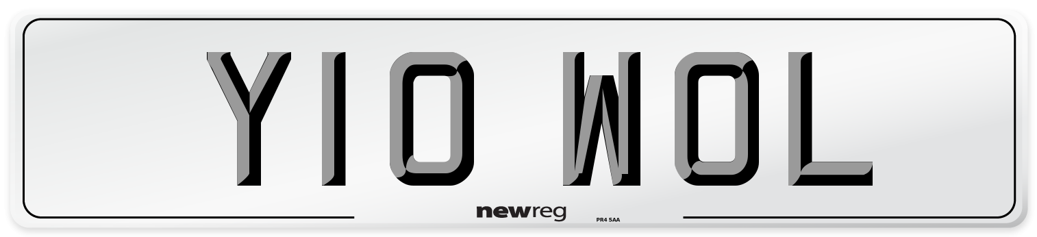 Y10 WOL Number Plate from New Reg